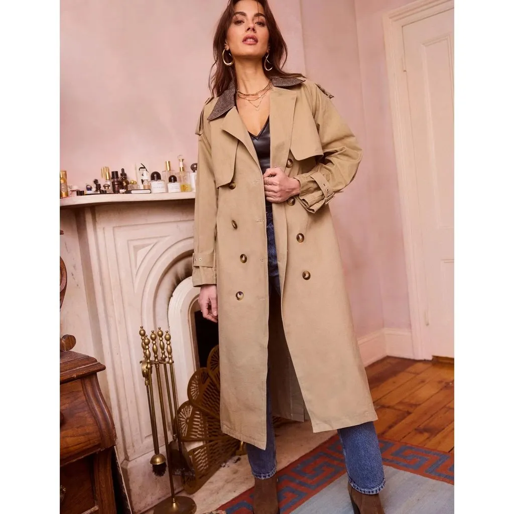 HEARTLOOM Daneela Trench Coat in Chino Small New Womens Jacket - Image 12