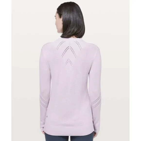 Lululemon Time To Restore Lilac Purple Sweater Size 8 Or 10 Estimated Cashmere - Image 2