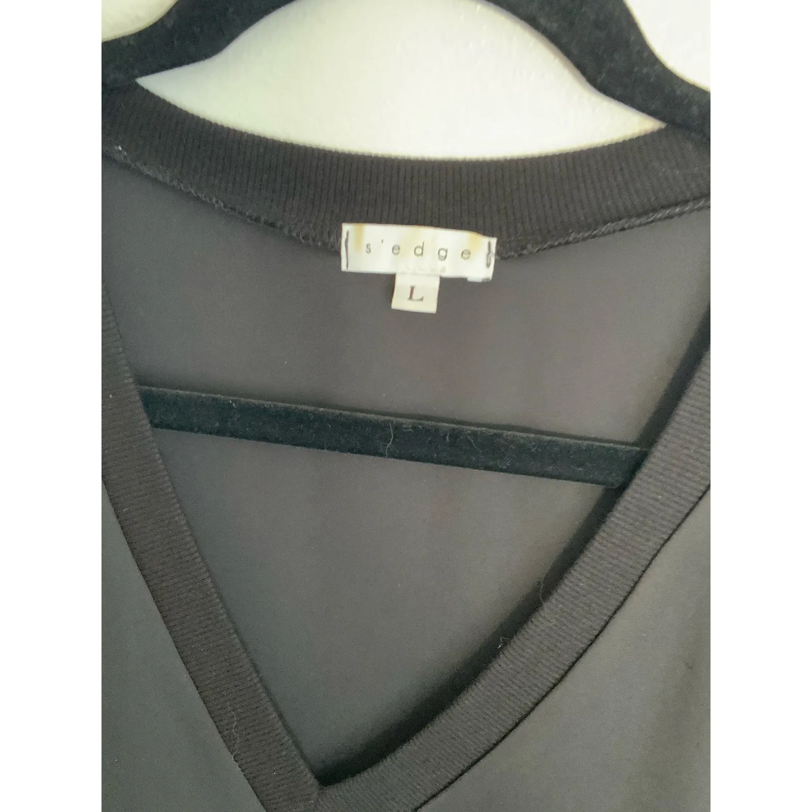 S'Edge‎ Simple Black Dress size large - Image 2