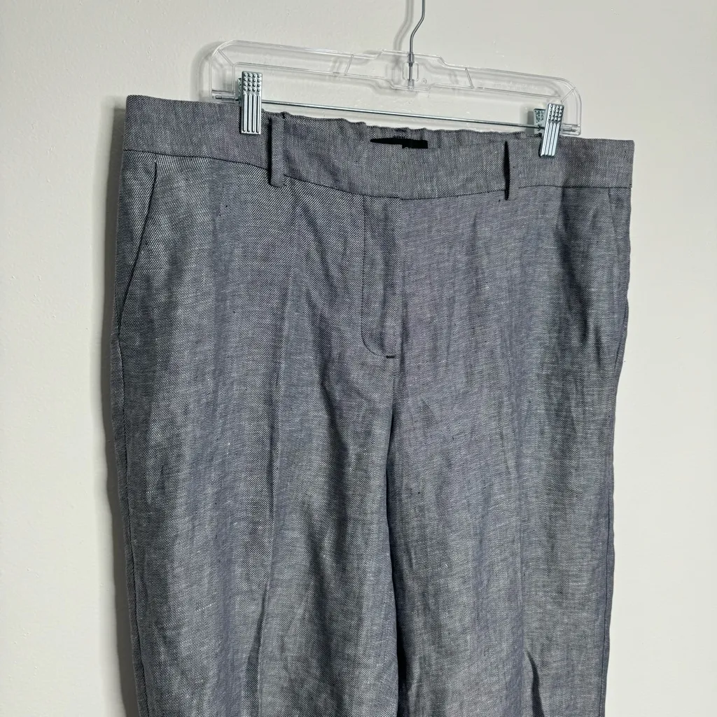 NWT Talbots Washed Linen Chambray Ankle‎ Pants Size 14W - Image 2