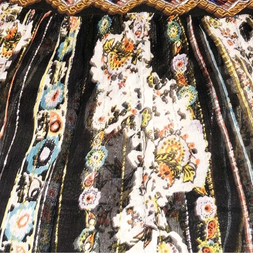 Free People Dance Magic Floral Print Metallic Tunic Dress Size S - Image 9