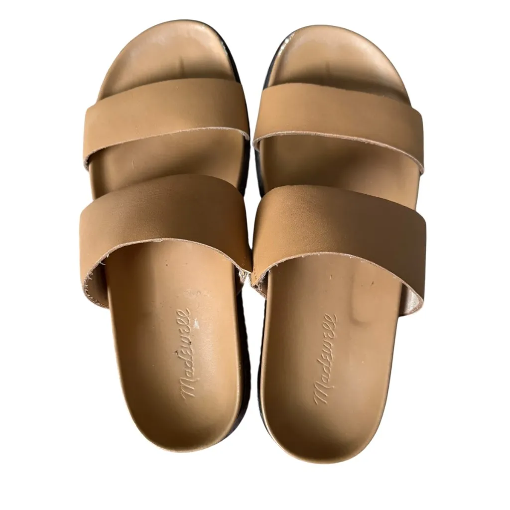 Madewell The Charley double strap slide sandals flats desert camel women's 6.5 - Image 7