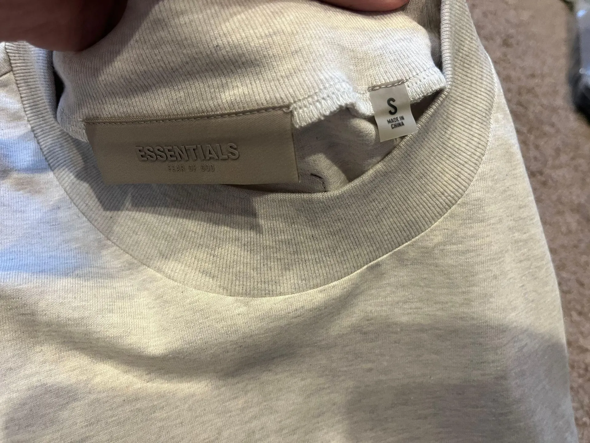 Fear of god Essentials T-shirt Light Oatmeal - Image 3