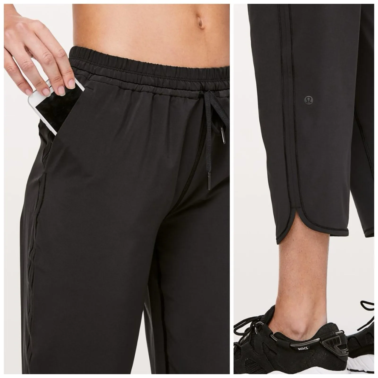 Lululemon Keep It Classic Crop Pants Womens Size 4 Drawstring Relaxed Athleisure - Image 3