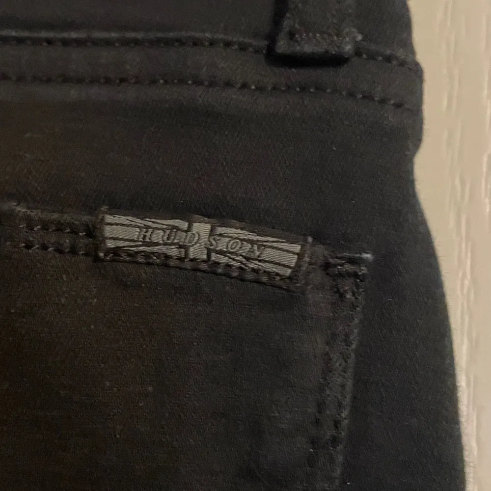 Hudson Natalie Midrise Ankle Skinny Raw Hem Black Jeans 29 - Image 5