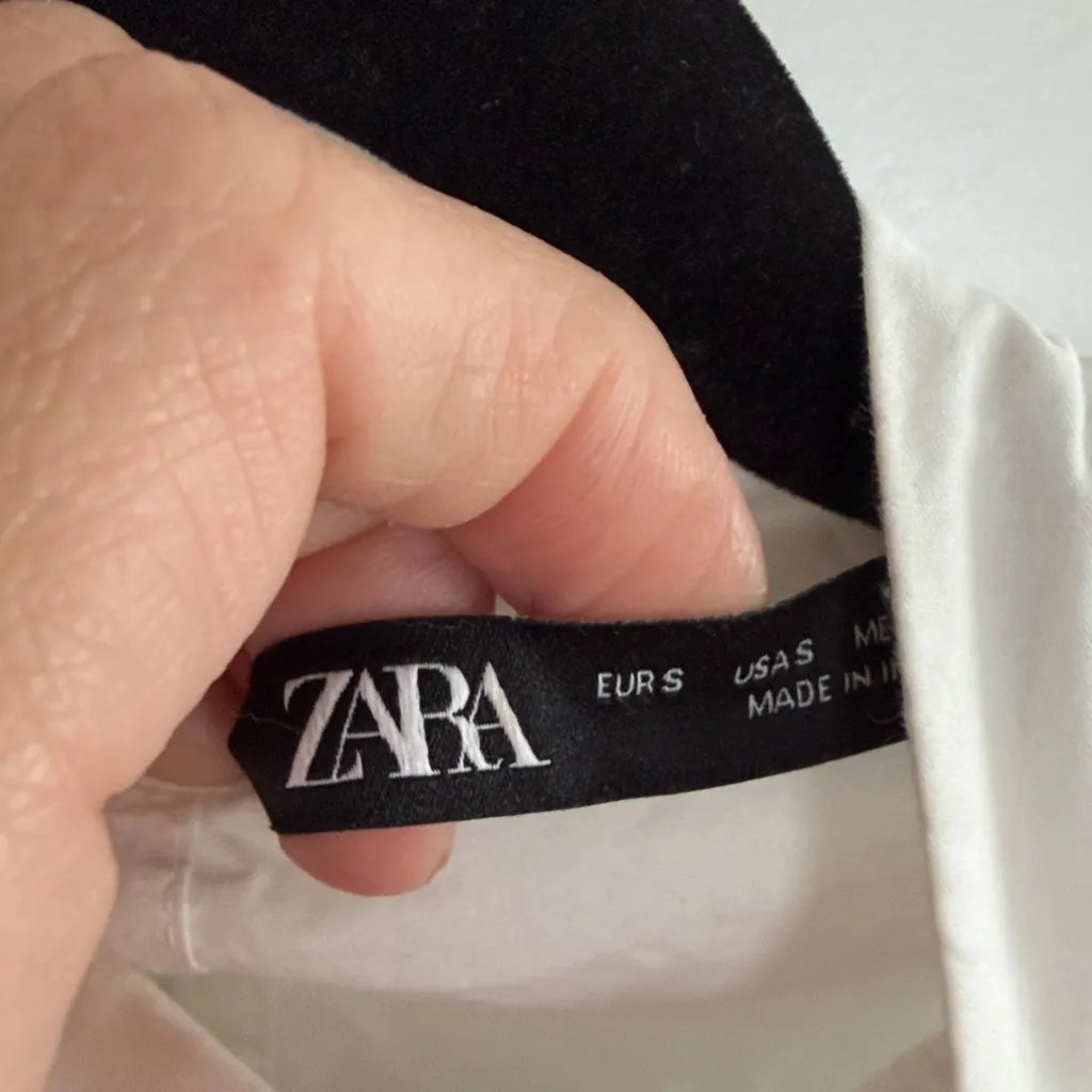 Zara White Textured Blouse - Image 2