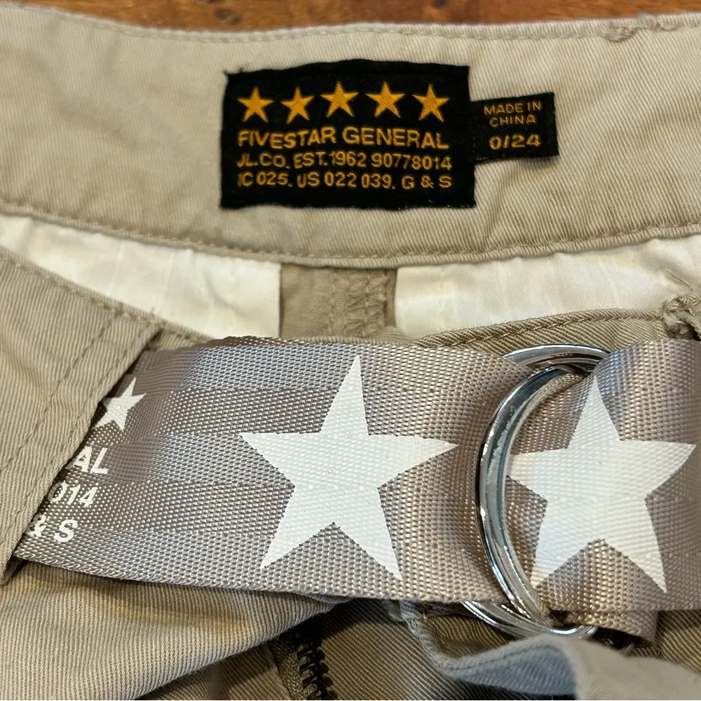 FIVESTAR GENERAL CO. Sierra Cargo Pants Belt Included Beige Women's Size 0 - Image 3