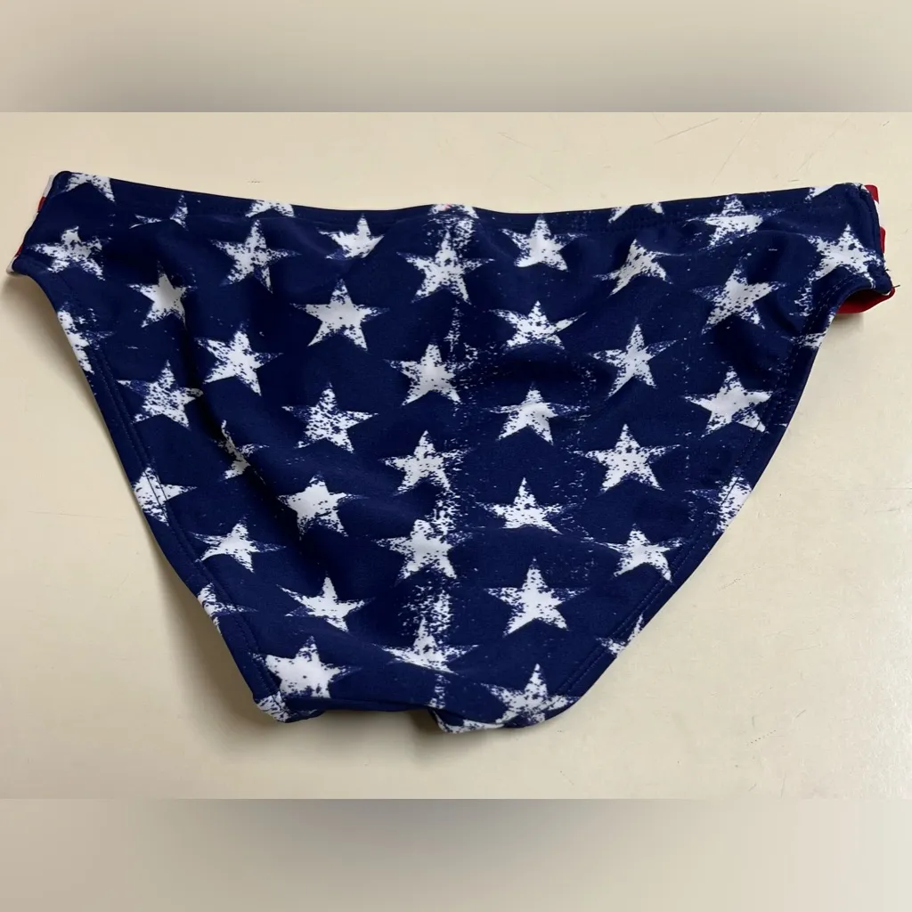 Women's Xhilaration American Flag Star Print Hipster Bikini Bottoms  - XS - VGUC - Image 2