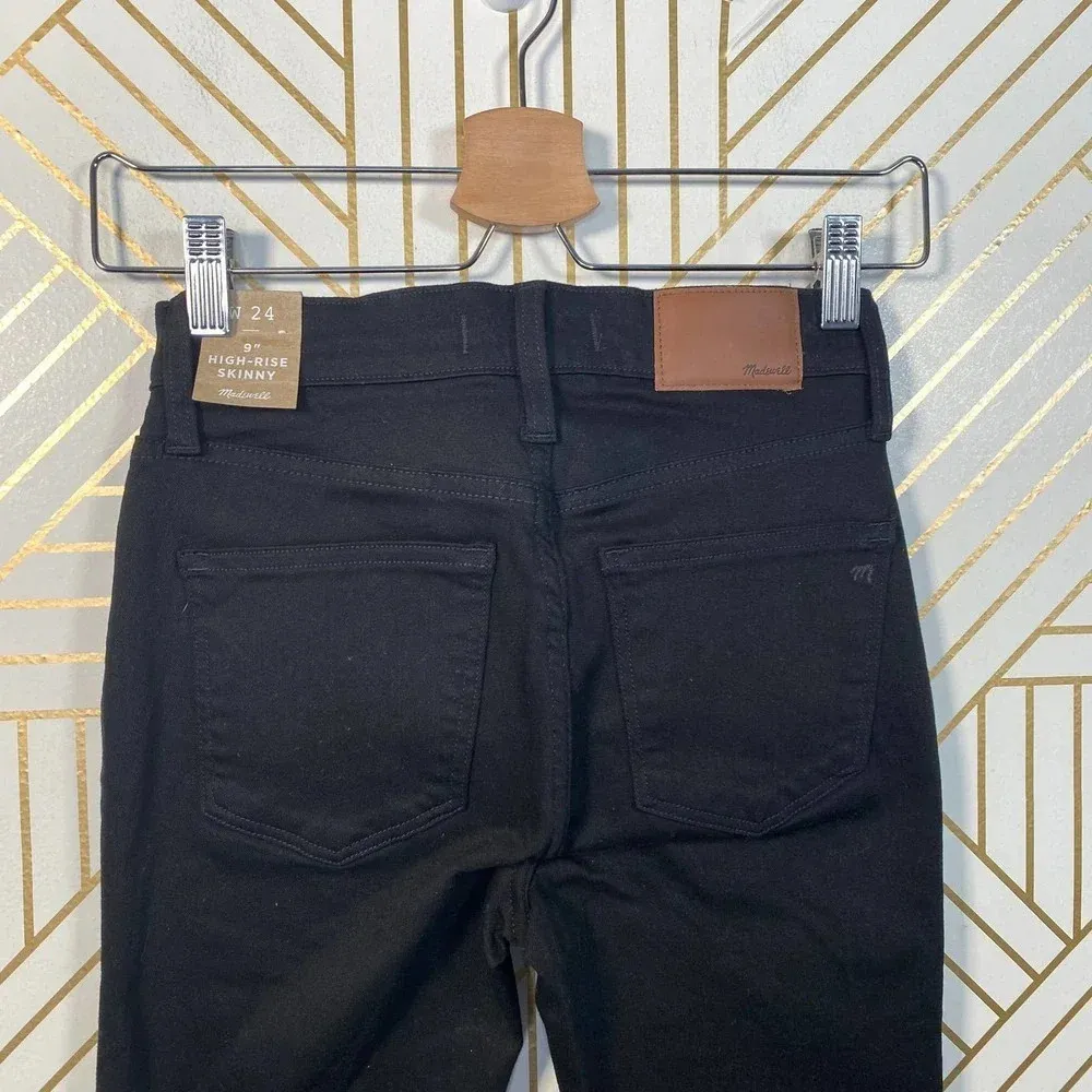 Madewell 9" Mid-Rise Skinny Jeans ISKO Stay Black‎ - Image 10