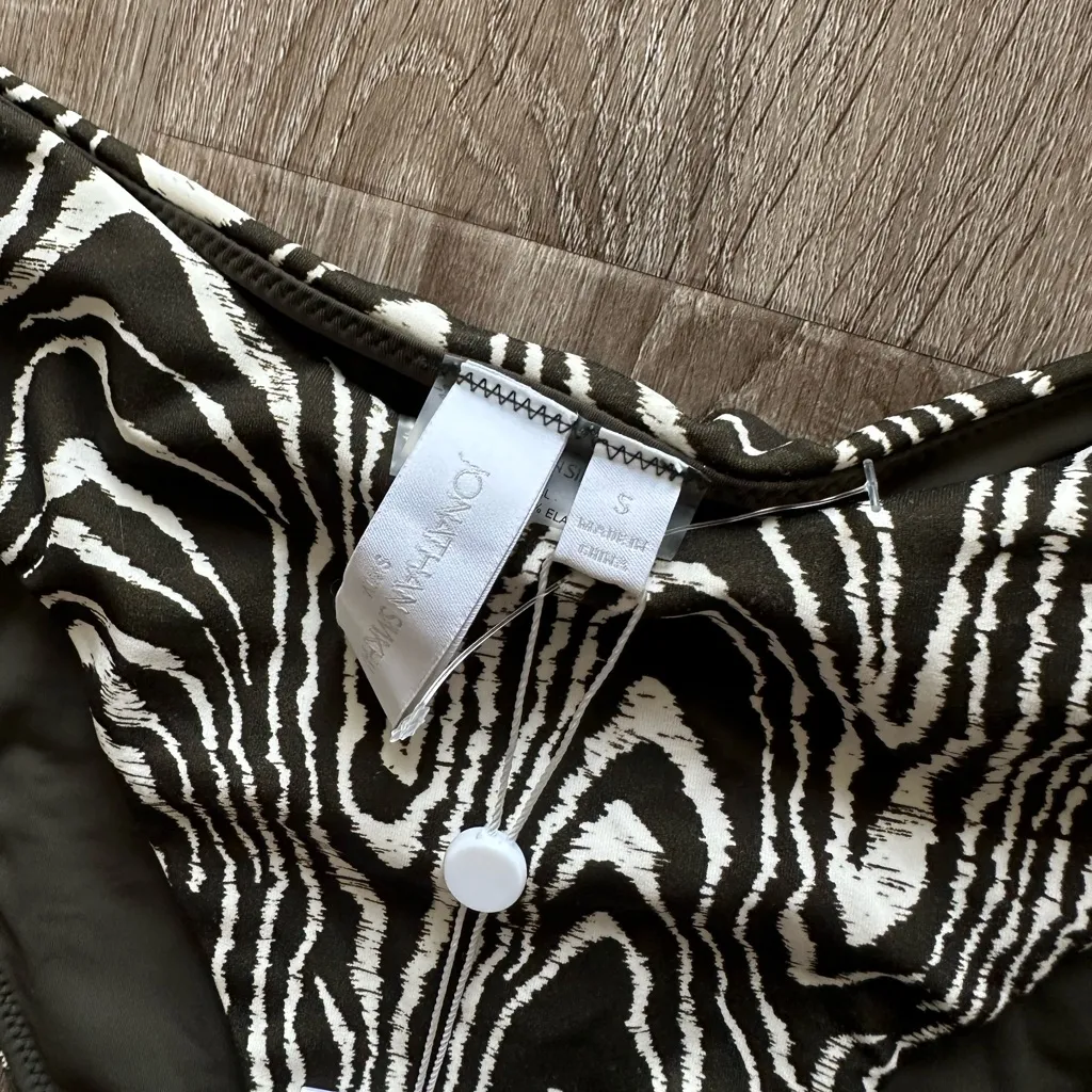 Jonathan Simkhai Zola Printed‎ Bikini Bottom NWT S Green - Image 5