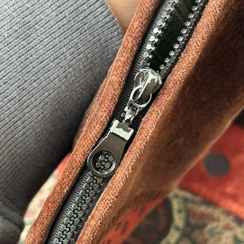 90s Vintage Oversized Hobo Shoulder Pag Purse Patchwork Boho Silk Velvet Large Brown - Image 6