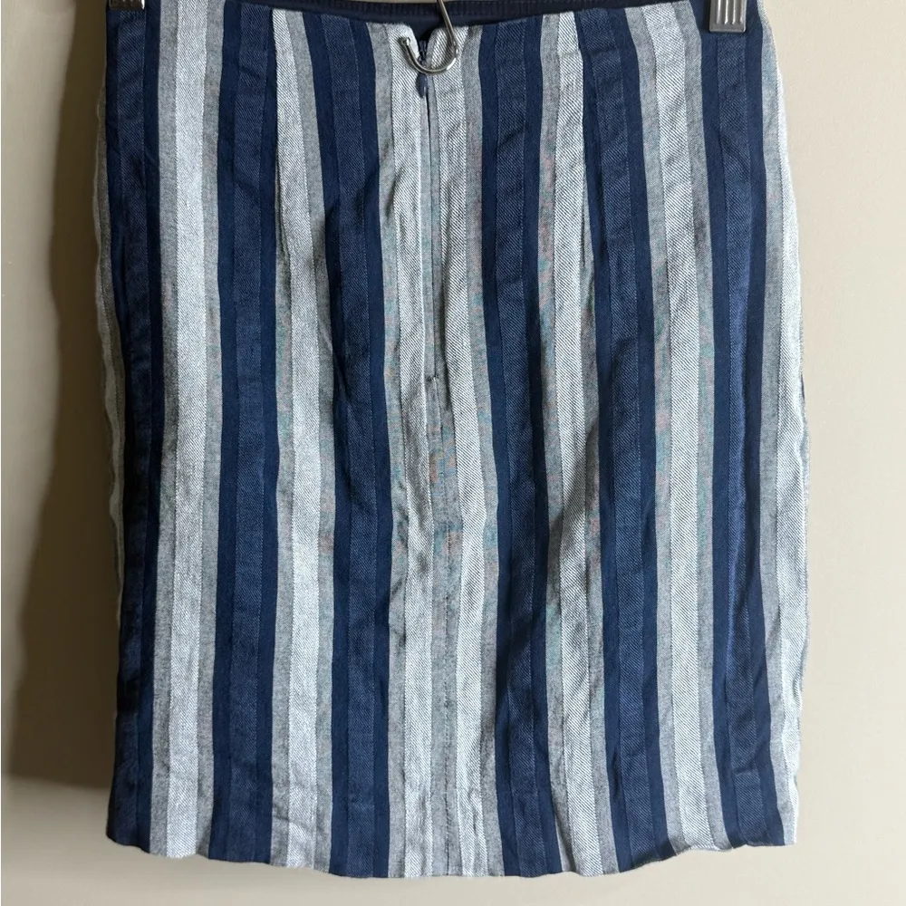 Madewell linen blend striped wrap mini skirt 00 - Image 5
