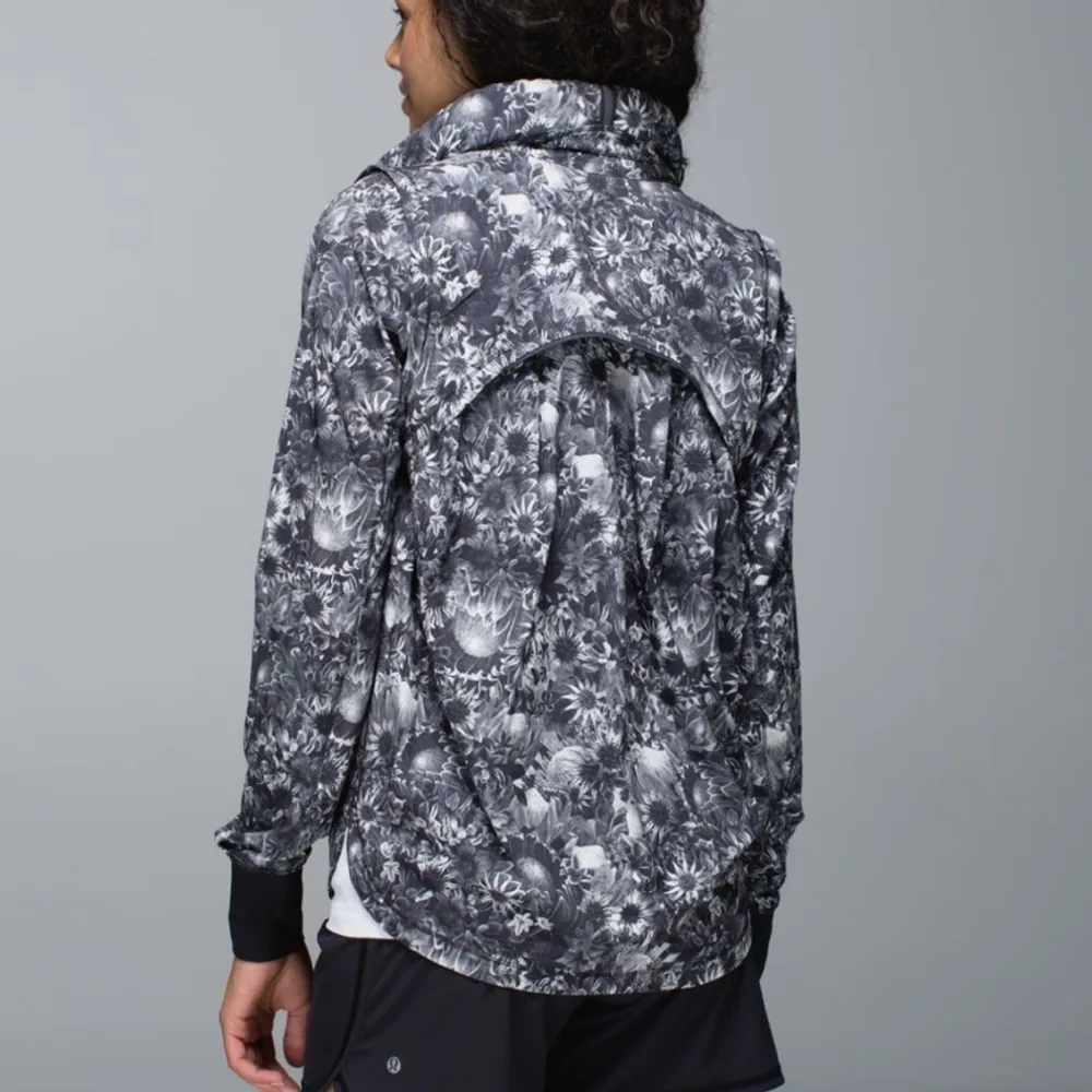 Lululemon Bring Back The Track Jacket - Flowabunga Black Angel Wings Print 2 - Image 2