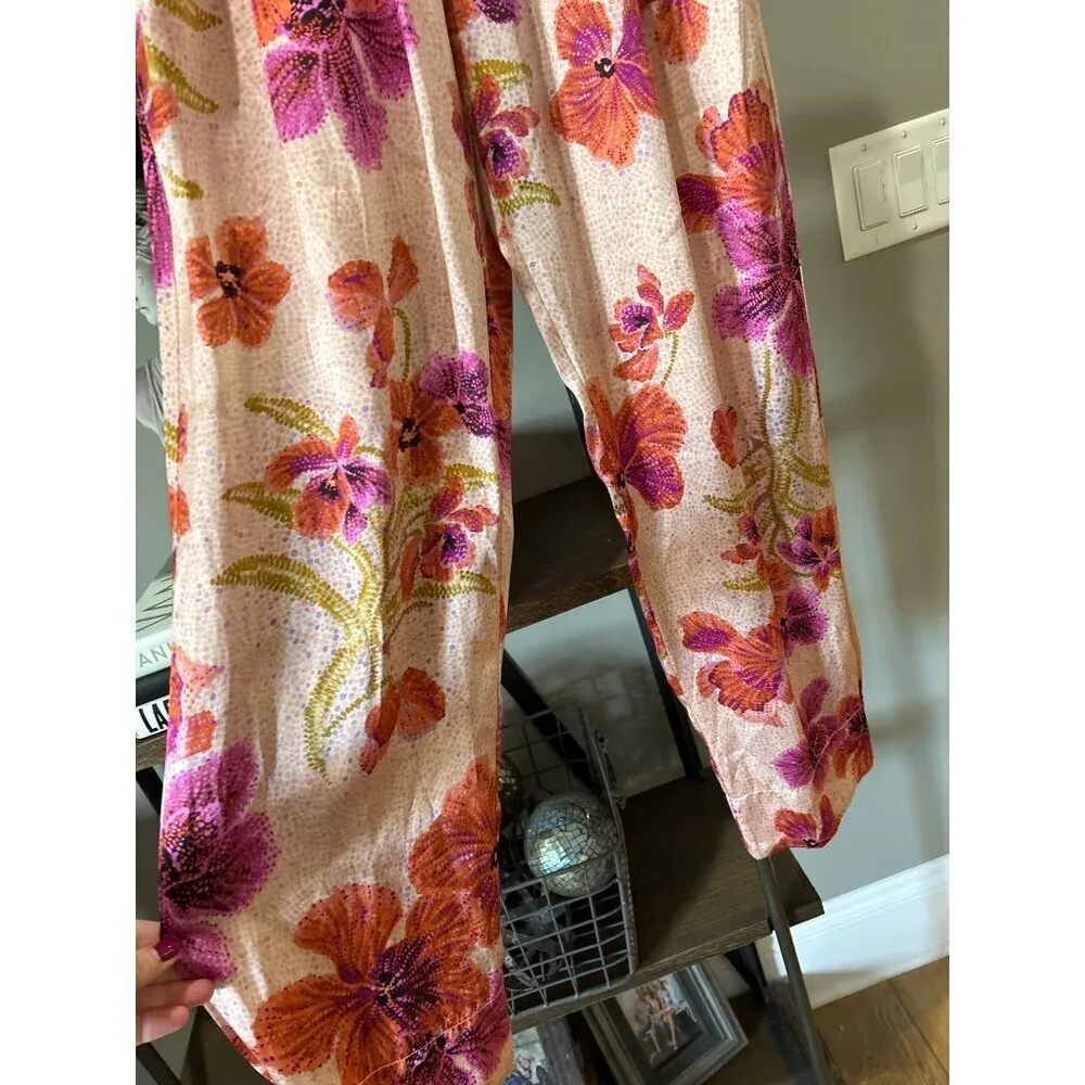 Forte Forte Silk Satin Trouser Pants Orchidea Womens Size III US 8 Pink - Image 8