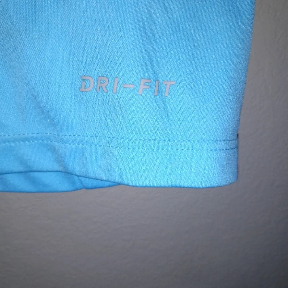 Nike Dri-Fit M Loose Fit Athletic Long Tank Top Turquoise n Gray - Image 5