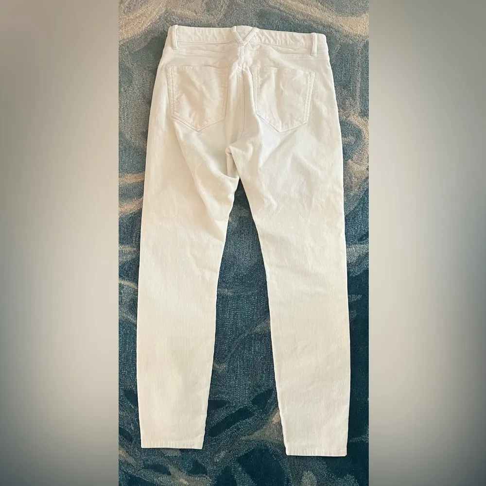 Vineyard Vines Women’s Corduroy Hight Rise Skinny Cream Straight Pant Size 27 - Image 4