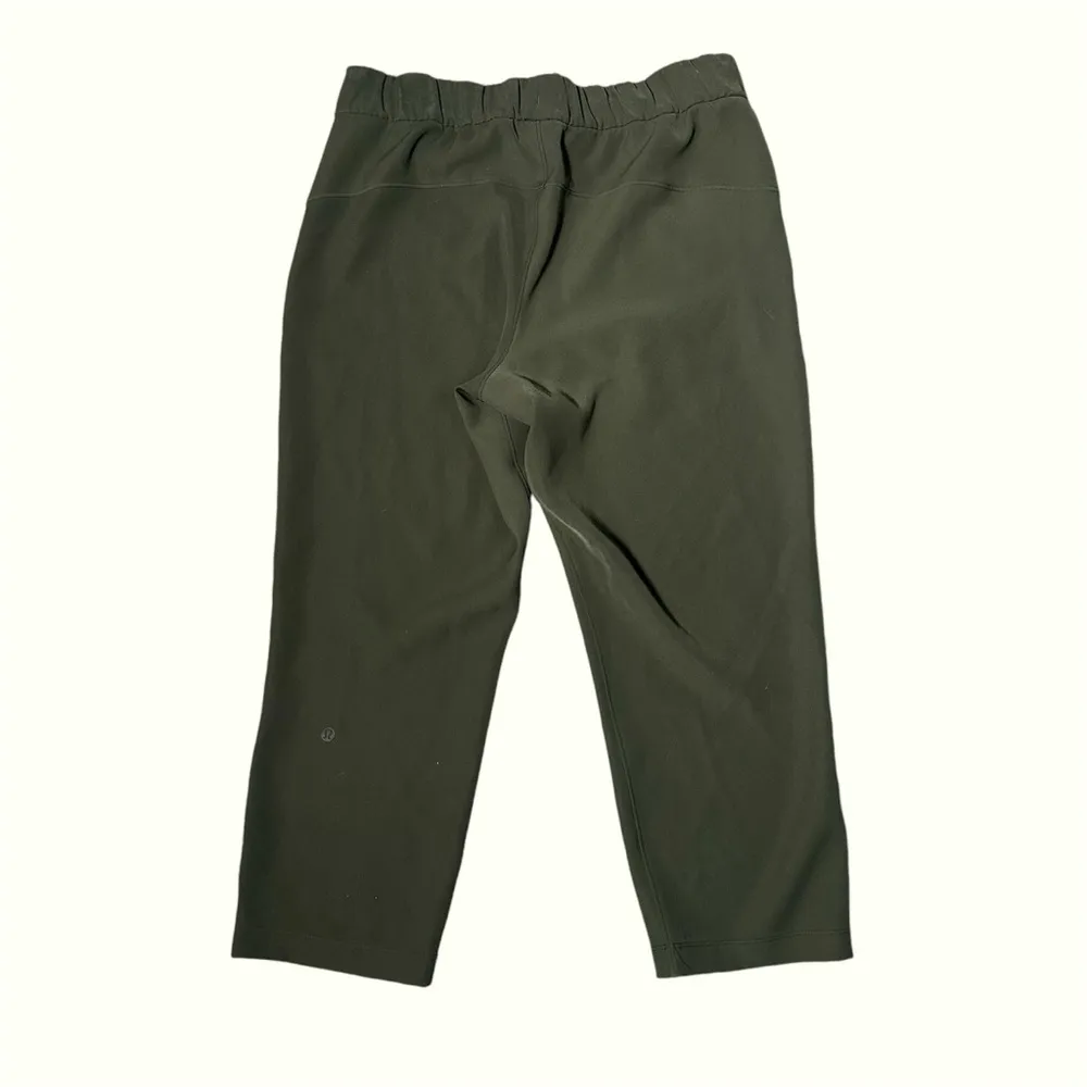 Lululemon On the Fly Crop Woven 23" Dark Olive Green Pants - Image 4