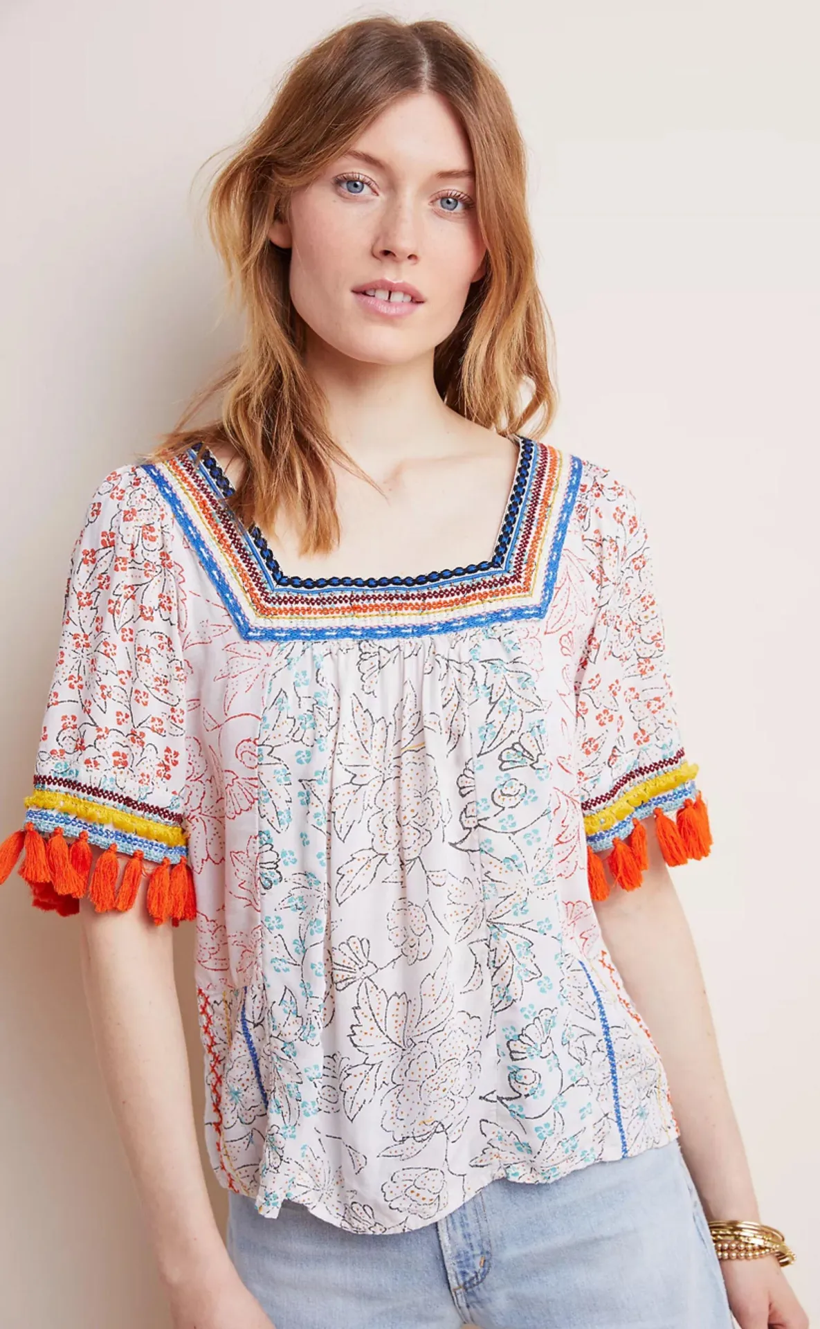 Maeve Paolina Tasseled Blouse - Image 3