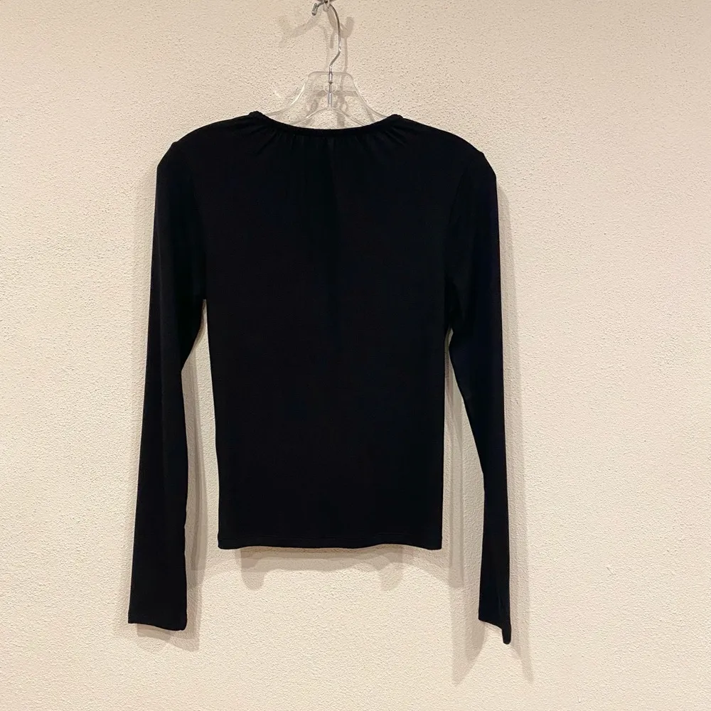 Frame Ruched Cut-Out Jersey Top Size Small EUC - Image 5