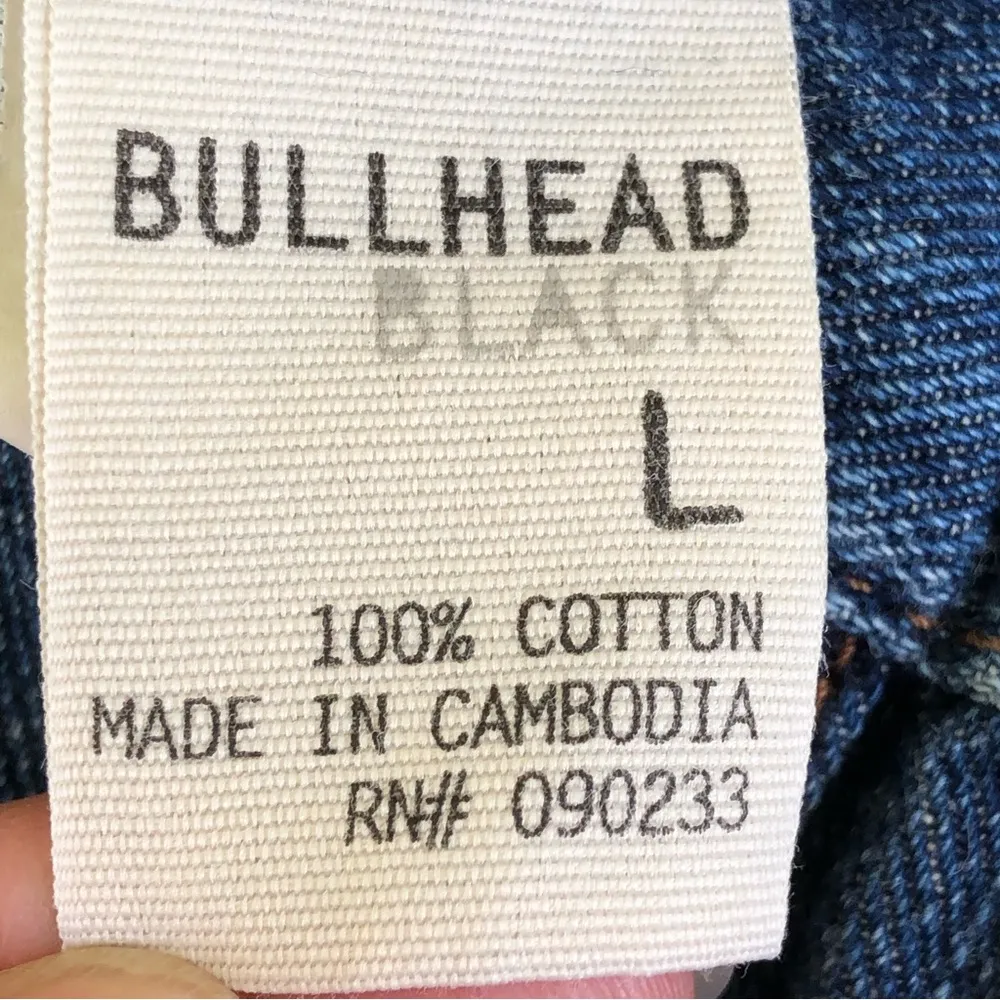 Bullhead Blue Denim Jean Jacket L - Image 9
