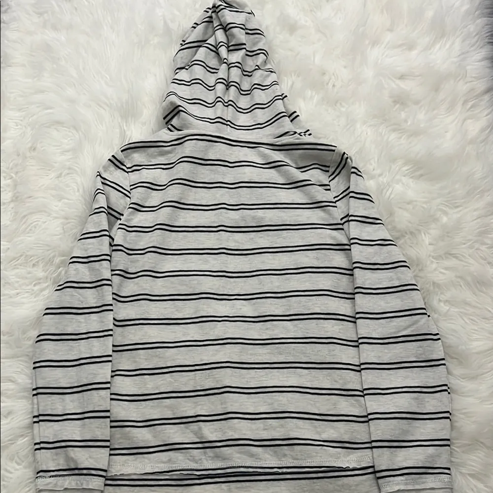 Roxy  Striped Gray Hoodie small - Image 5