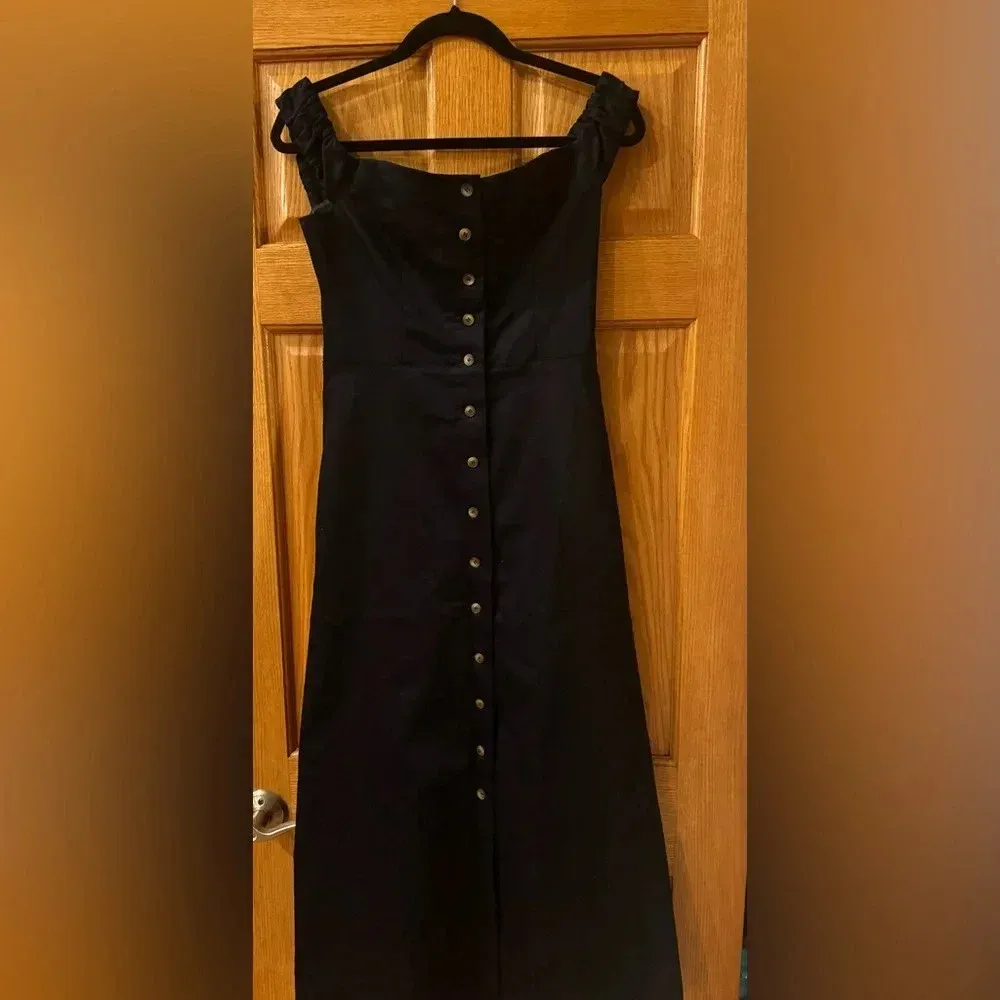 Favorite Daughter The Lovesick Off the Shoulder Cotton Blend Dress NWOT Size 6 Blue - Image 3