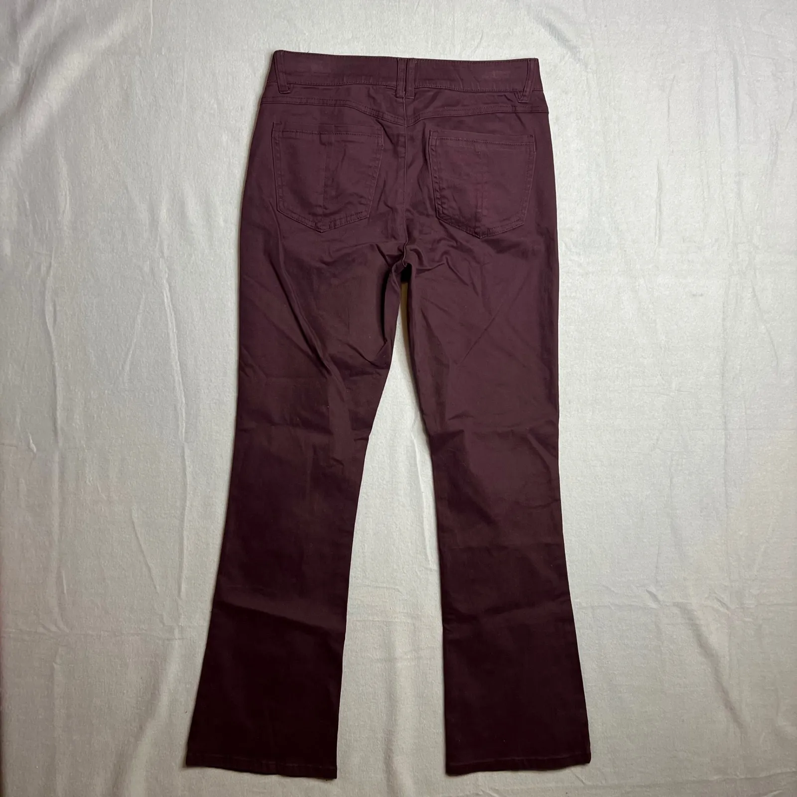 Democracy Ab Solution Itty Bitty Boot Jean Size 8 Bootcut Wine Burgandy NWT - Image 6