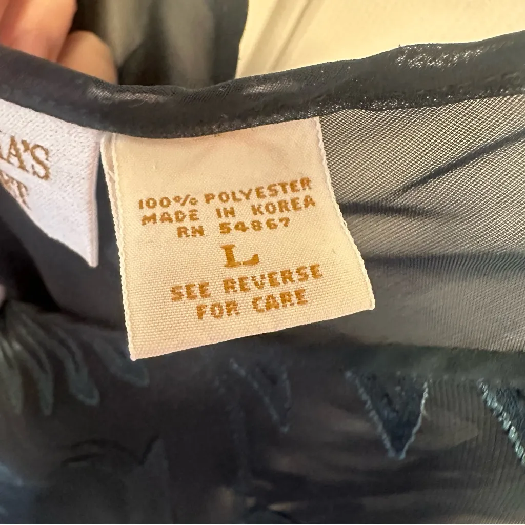 VICTORIA’S Secret Vintage Gold Label Slip Dress / Nightgown and Robe Size Large - Image 6