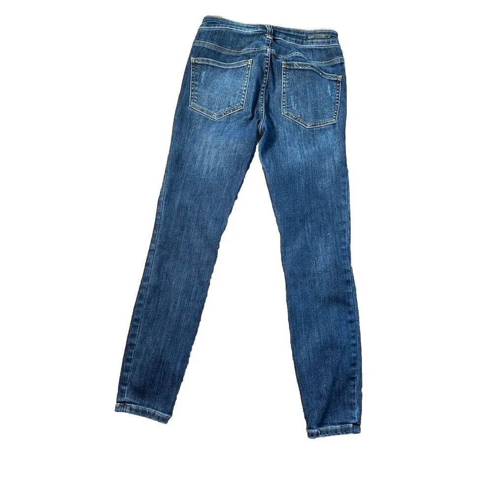Anthropologie Pilcro and the Letterpress Blue High -Rise Skinny Jeans Size‎ 27 - Image 4