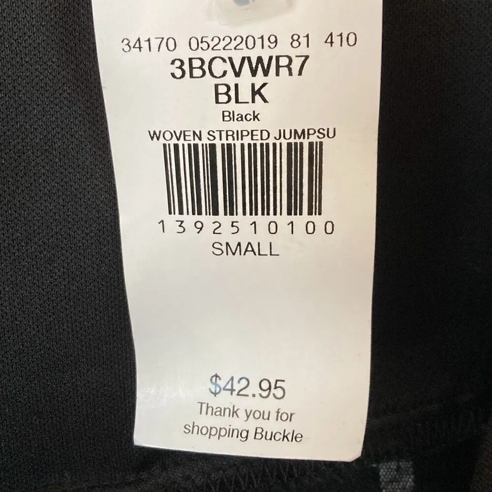 Buckle‎ Woven Striped Jumpsuit in Black and White Size Small (J13) - Image 6