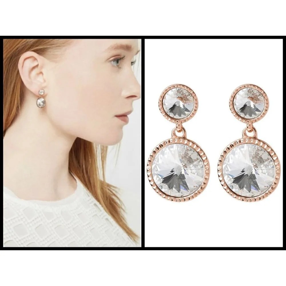 💕TED BAKER💕 Ronda Rivoli Crystal Drop Earrings - Image 3