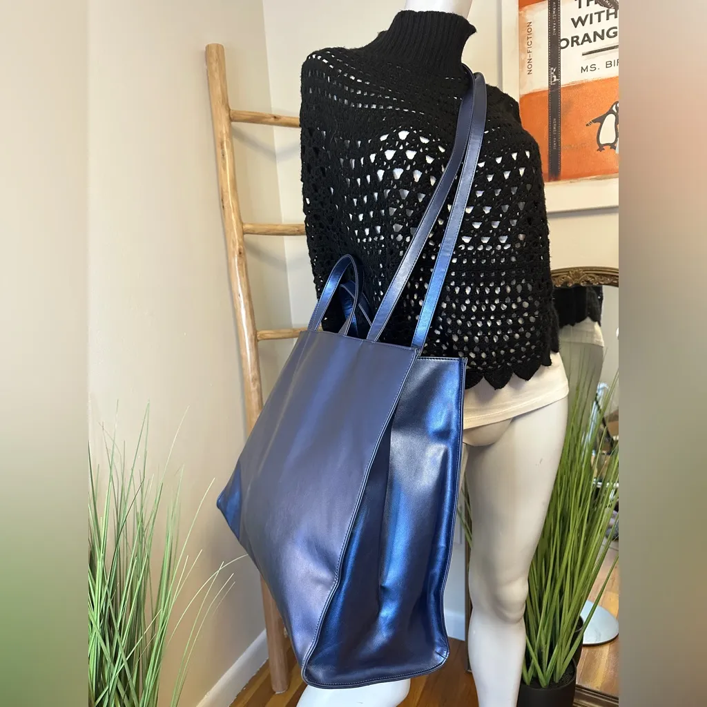 Telfar Large Cobalt Blue Shopping Bag with the duster - Image 6