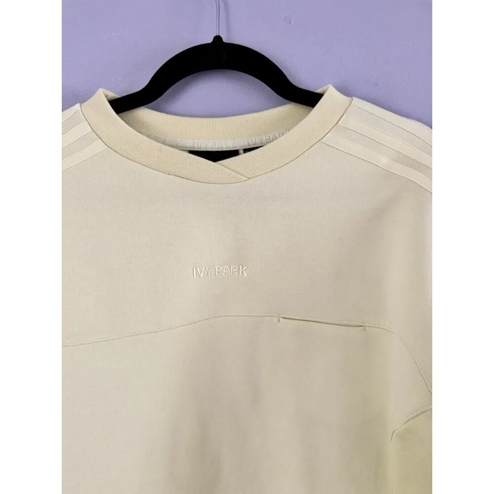 Adidas X Ivy Park Yellow Logo Crewneck Unisex Pullover Sweatshirt Size Small - Image 5