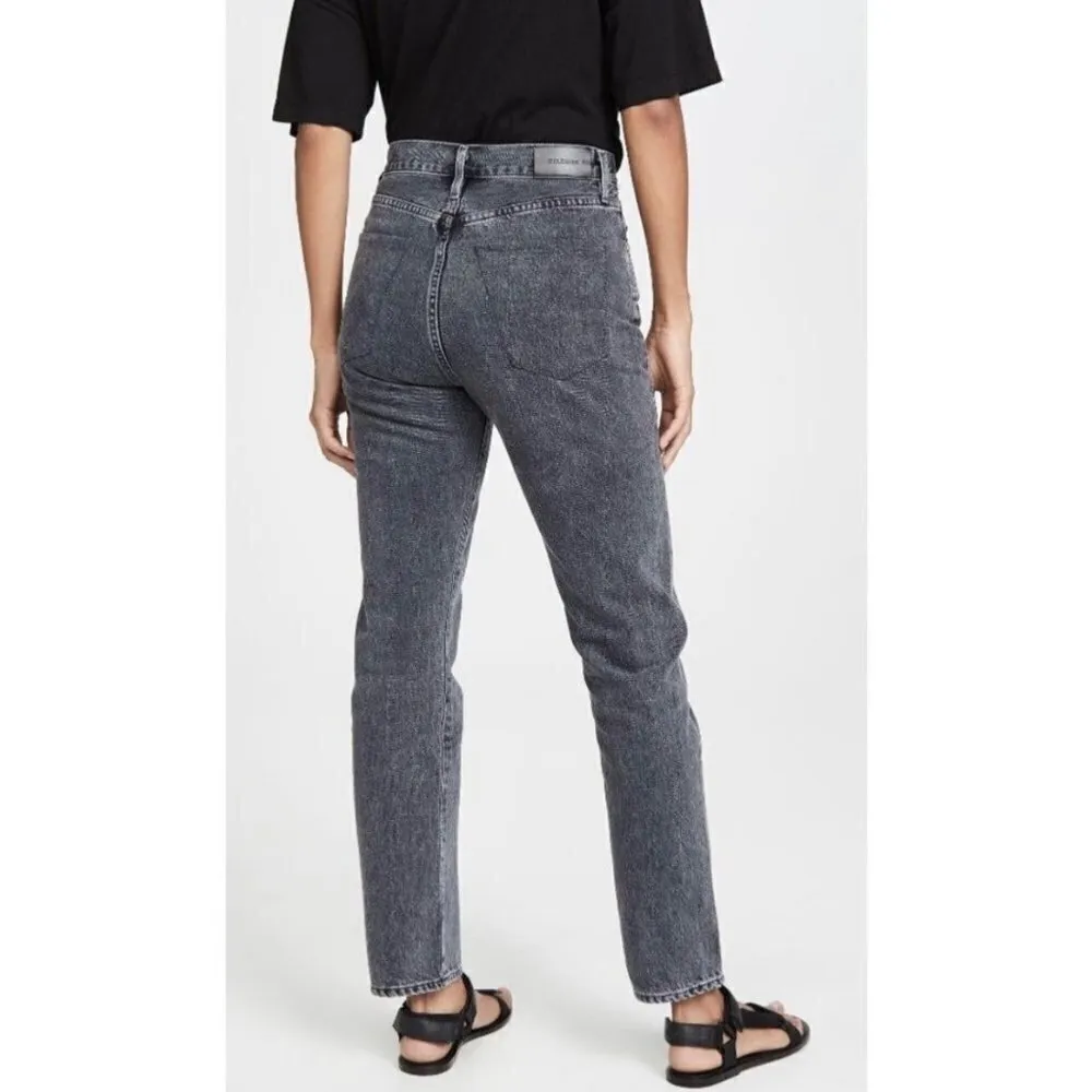 Goldsign Denim Benefit Jeans Button Fly Rigid Straight Dark Wash Black Size 24 Gray - Image 14