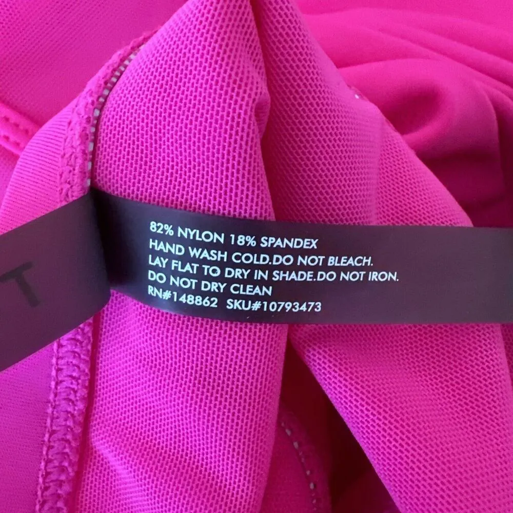 Torrid Mesh Lattice Sides Underwire Sliming One Piece Swimsuit Size 4X Hot Pink - Image 10