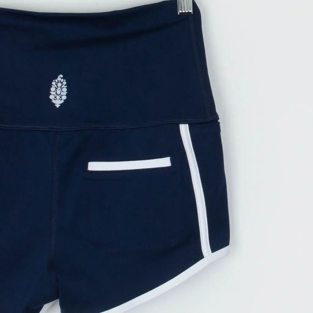 Free People Movement Womens Island Time Fitted Shorts Size L Blue Athletic Gym Blue Size L - Image 6