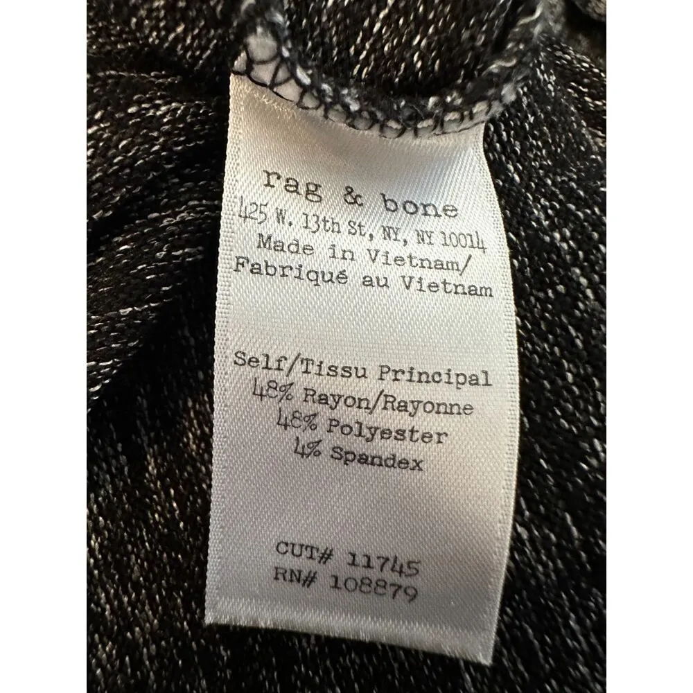 Rag & Bone Heathered black Hudson Split Back Sleeveless Top Size Small - Image 4