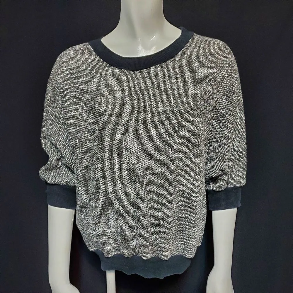 American Apparel Gray Sweater with Black Trim (OS) - Image 2
