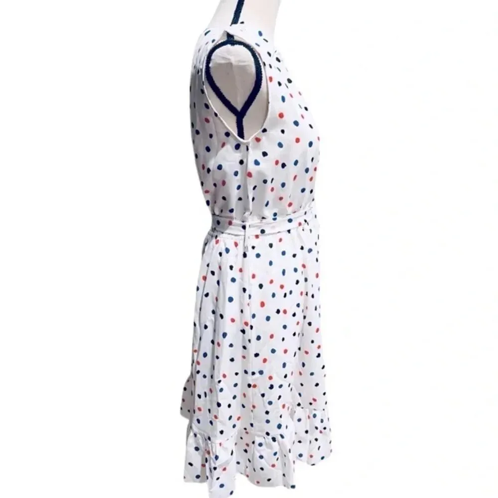 Molly Bracken Veil Print Dress White with Polkadots (black,red,blue) Size S - Image 6