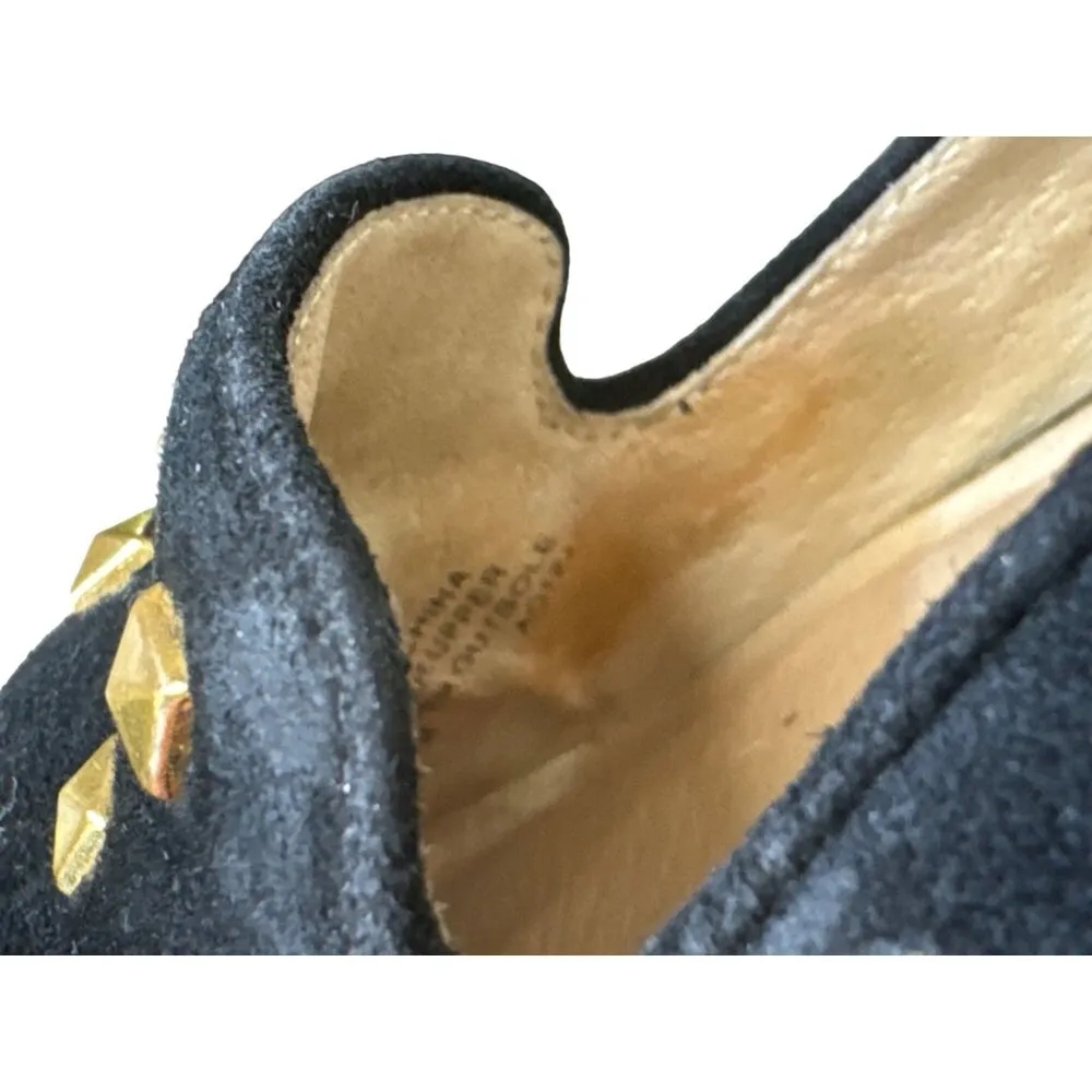 Michael Kors women’s black gold studded leather shoes flats size 6.5M AUTHENTIC - Image 10