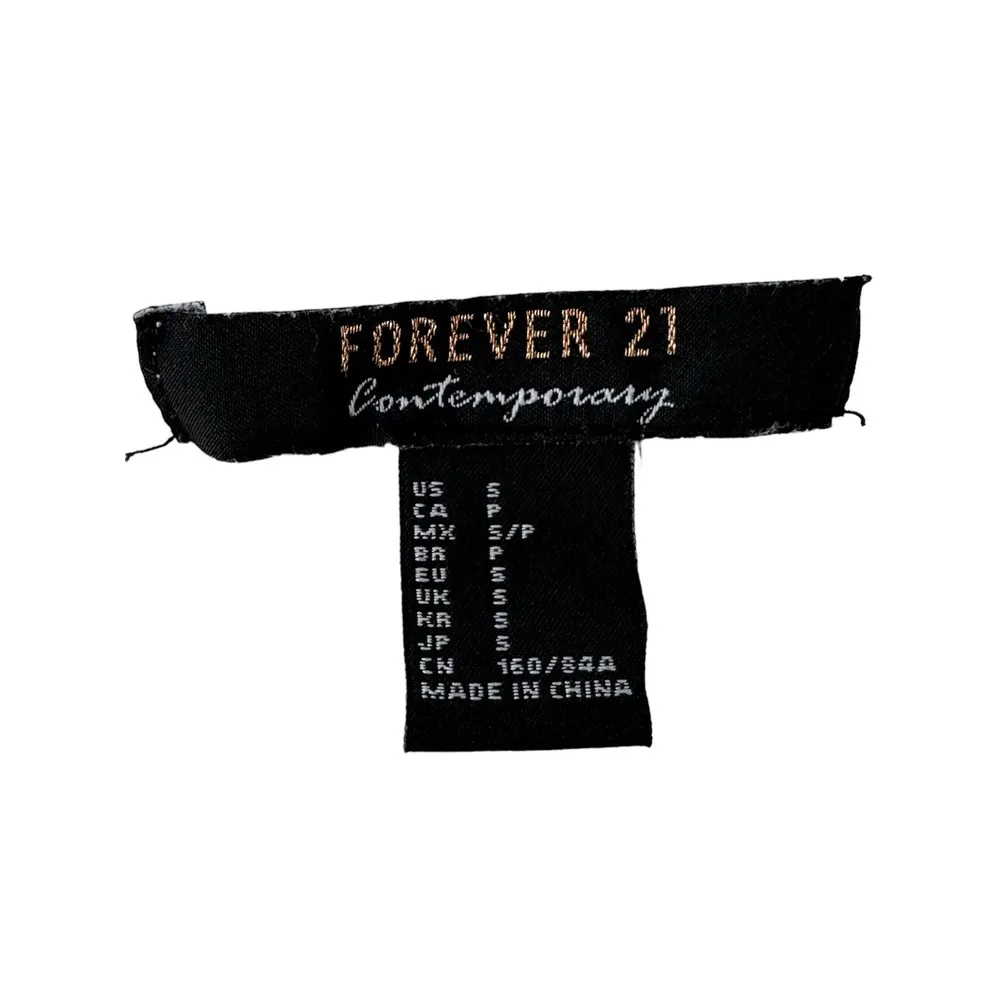 Forever 21 Contemporary White Lightweight Ribbed Sweater Balloon Sleeves  Small - Image 5