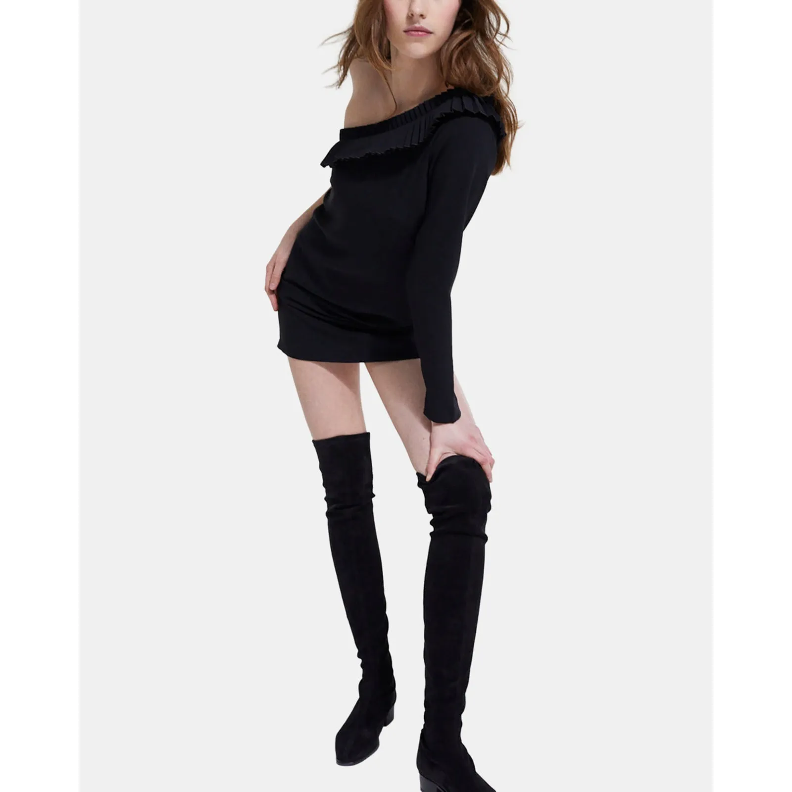 The Kooples One Shoulder Black Dress – NWT – Size Small – Crepe Mini - Image 10