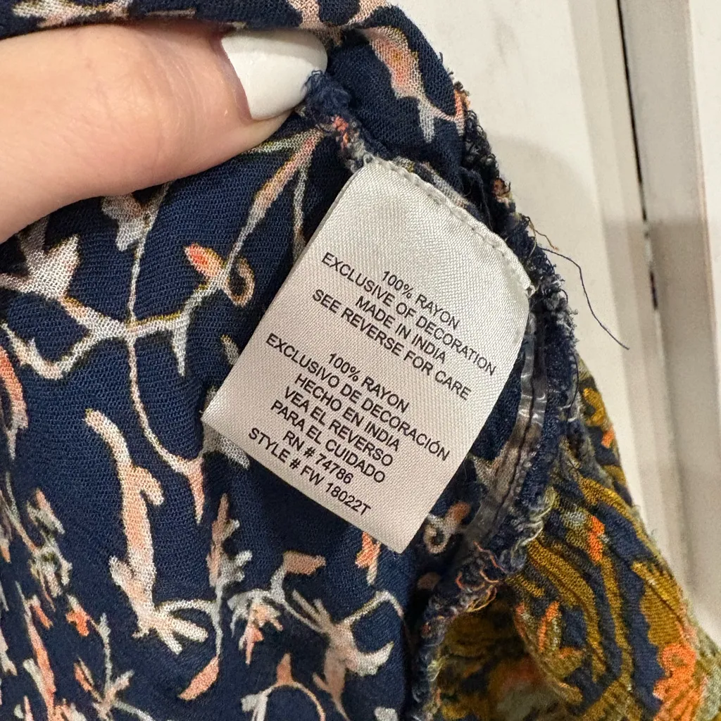 Patrons of‎ Peace Multi Color Floral Boho Tank Top- Size Medium - Image 4