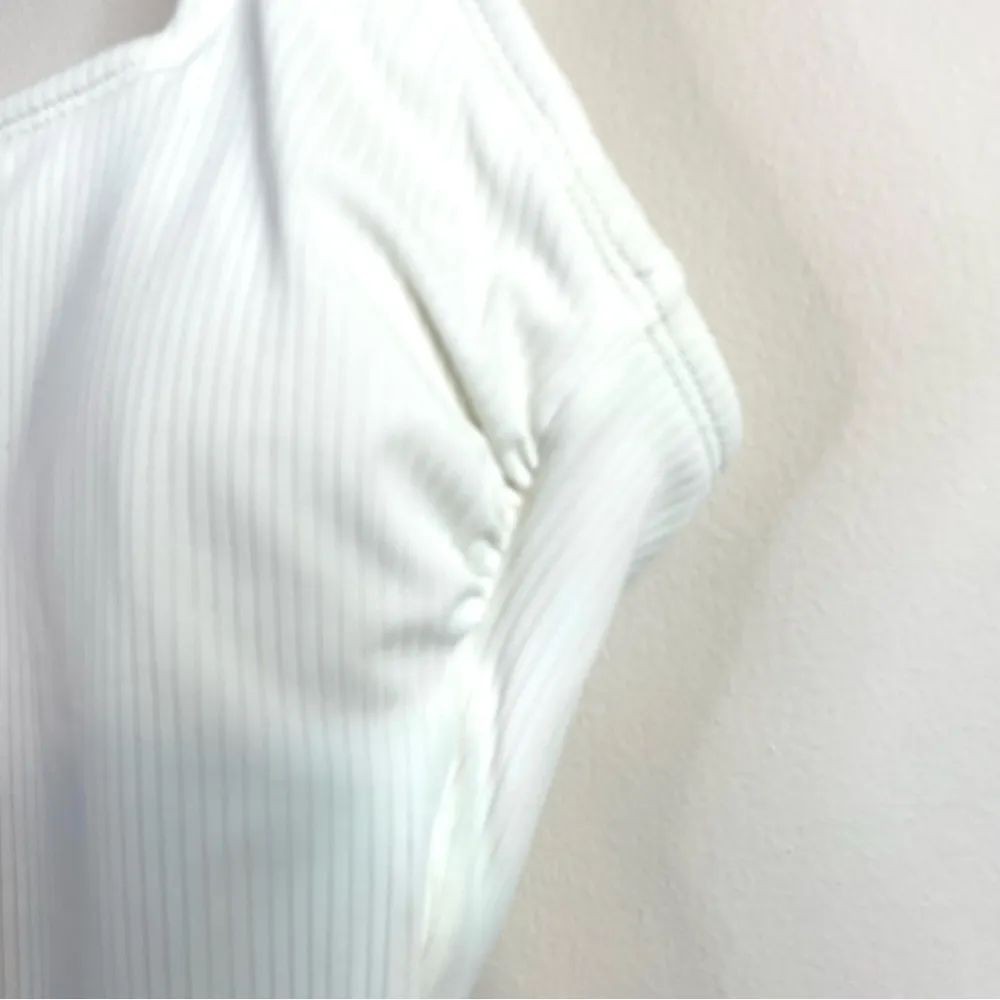 Stoney Clover X Target White Ribbed Cheeky High Leg One Piece Swimsuit womens L - Image 80