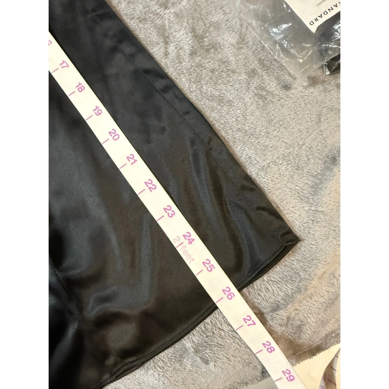 NWT Universal Standard Black Shine Size 0 CLAIR SWING‎ SKIRT Side Zip Pocket - Image 4