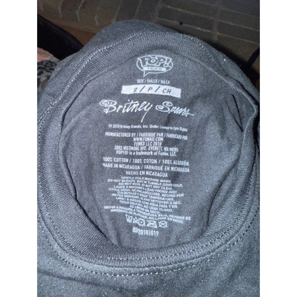 Britney Spears Pop Funko Tee Shirt S Black 100% Cotton - Image 4