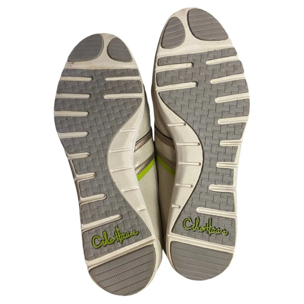 Cole Haan Nikeair Women's Size 8 Fashion Sneaker Beige Suede Green Sporty Preppy - Image 6