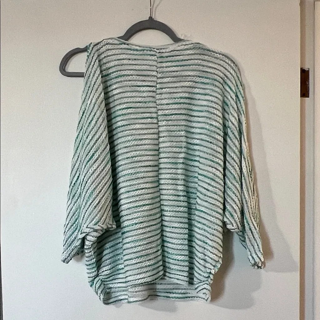 Hayden  Green and White Striped Long Sleeve Top - Image 6