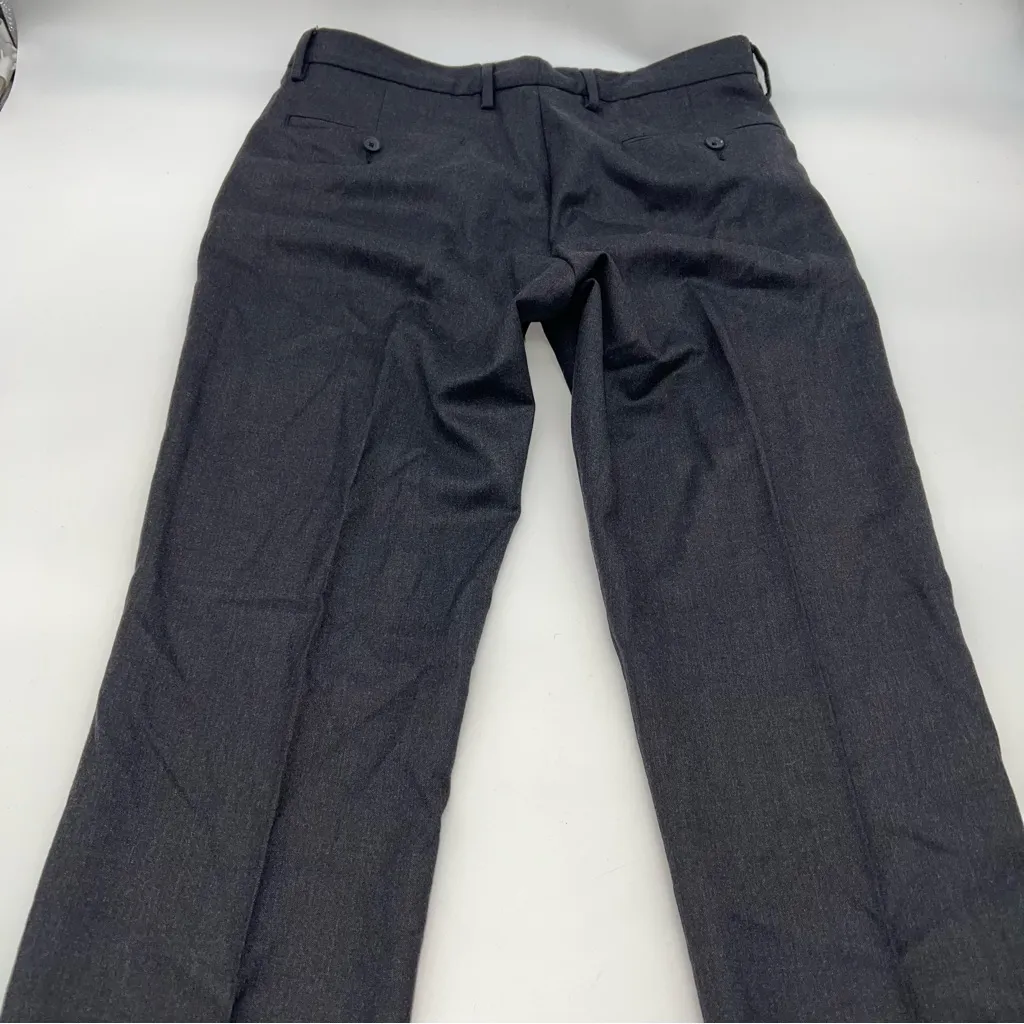 J. Crew Men’s Charcoal Gray Flat Front Tapered Leg Dress Trousers W31/L32 - Image 3