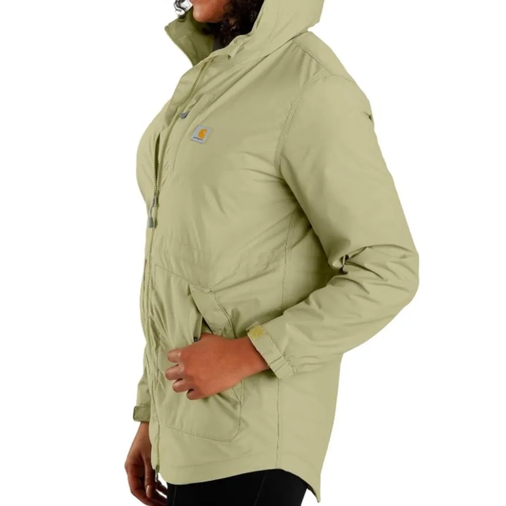 Carhartt Women's jacket Green clay XS hoodie zip up rain defender repellent NEW - Image 2